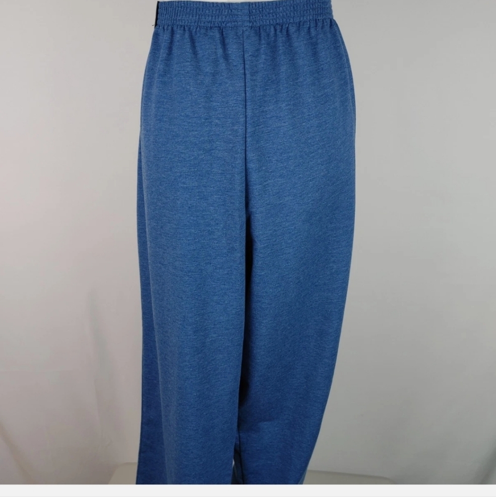 Women's Alfred Dunner Dress Sweatpants Pockets Elastic Waist Blue Size PM